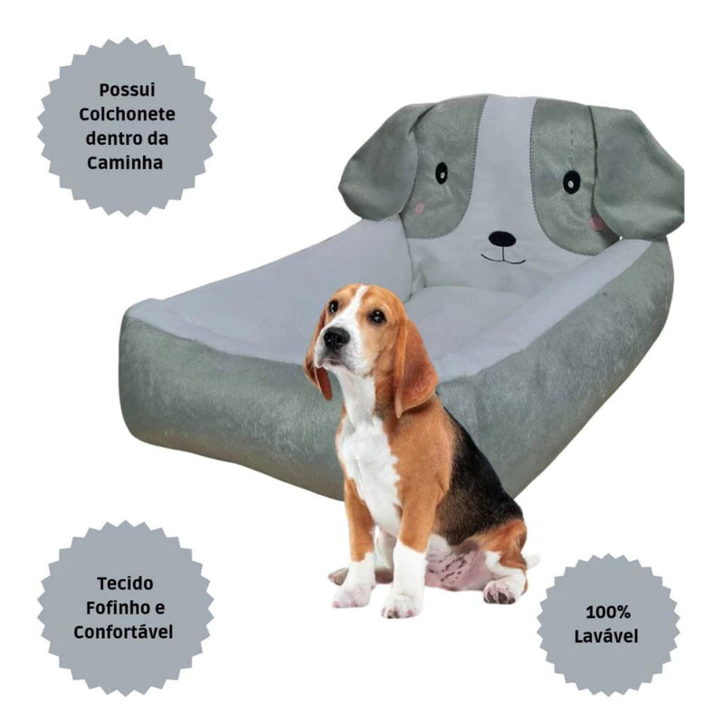 Cama Para Cachorro E Gato - Caminha Pet Com Cabeceira-LATIDOPET