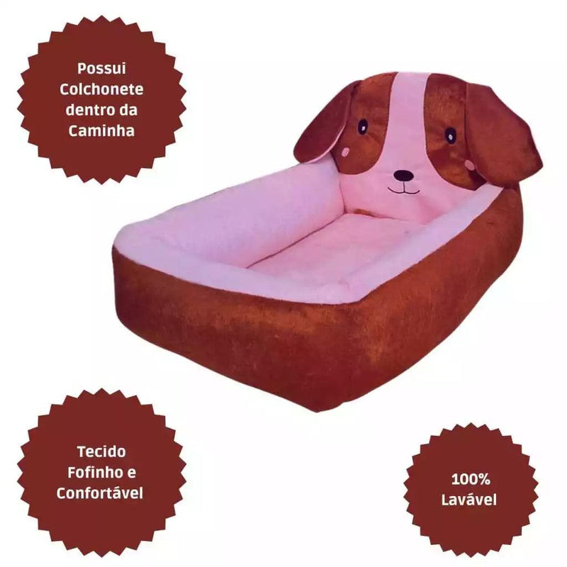 Cama Para Cachorro E Gato - Caminha Pet Com Cabeceira-LATIDOPET