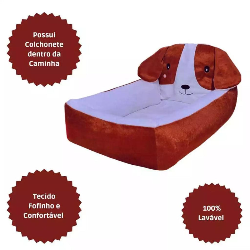 Cama Para Cachorro E Gato - Caminha Pet Com Cabeceira-LATIDOPET